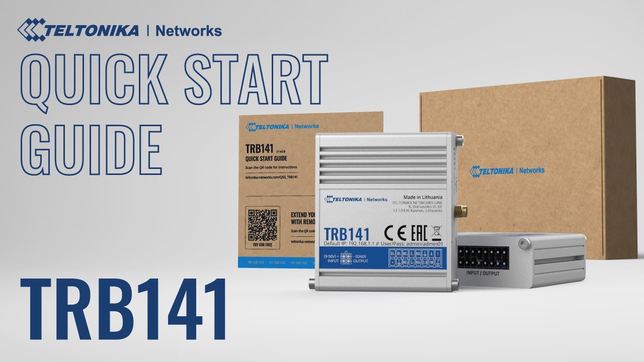 Quick Start Guide | Teltonika Networks TRB141 Gateway