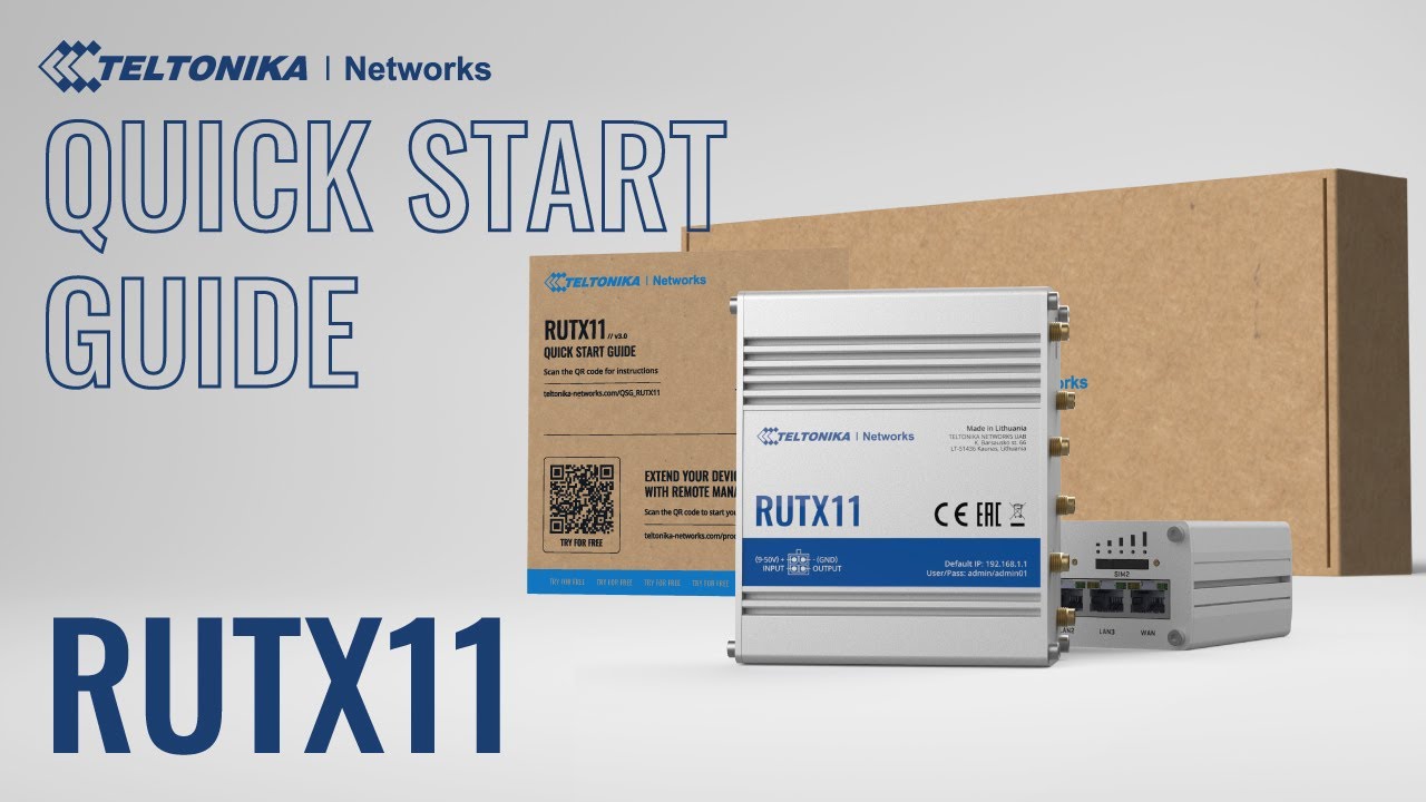 Quick Start Guide | Teltonika Networks RUTX11 Industrial Cellular Router