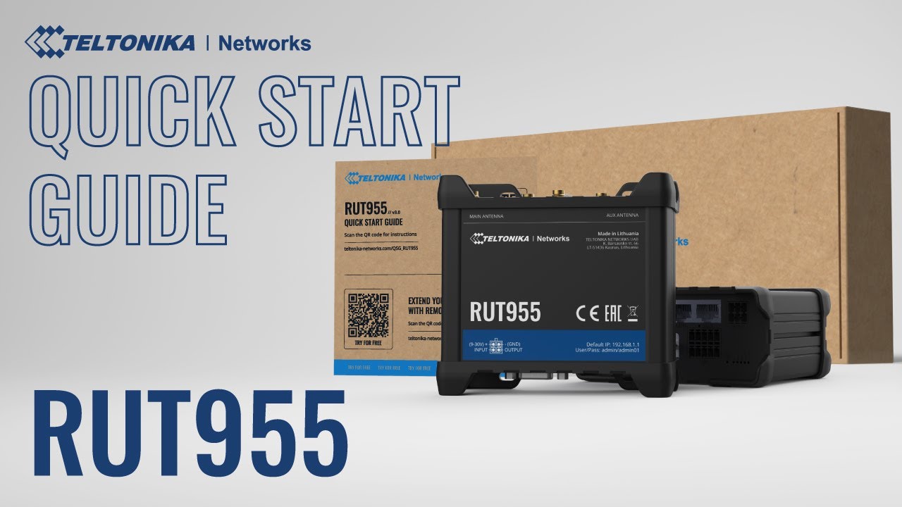 Quick Start Guide | Teltonika Networks RUT955 Cellular Router