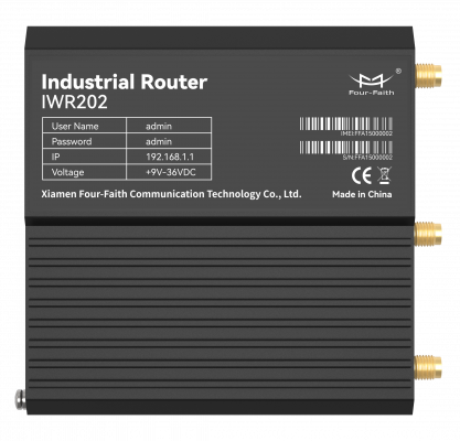 IWR202: Roteador industrial celular com interfaces Ethernet, RS232/485 e DIO da Four Faith